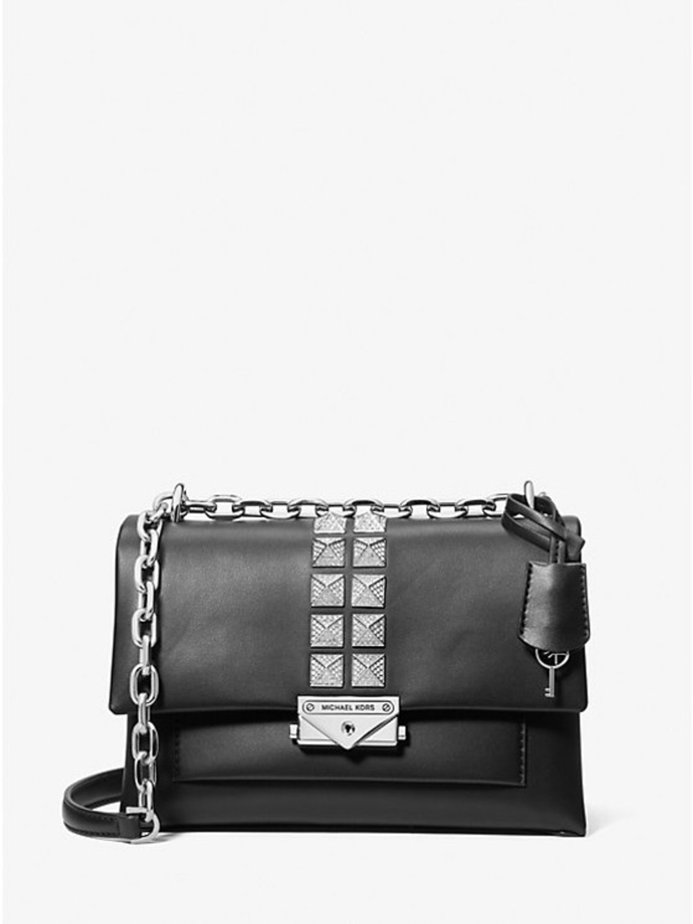 Michael Kors Studded Cece Medium shoulder bag with Silver Chain
